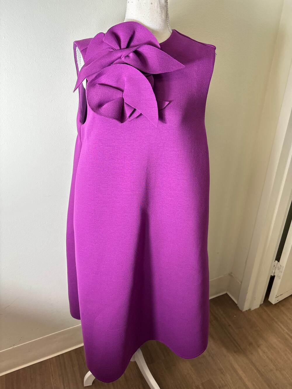 Psophia Plum Mod A Line Sleeveless Midi Dress Sz M